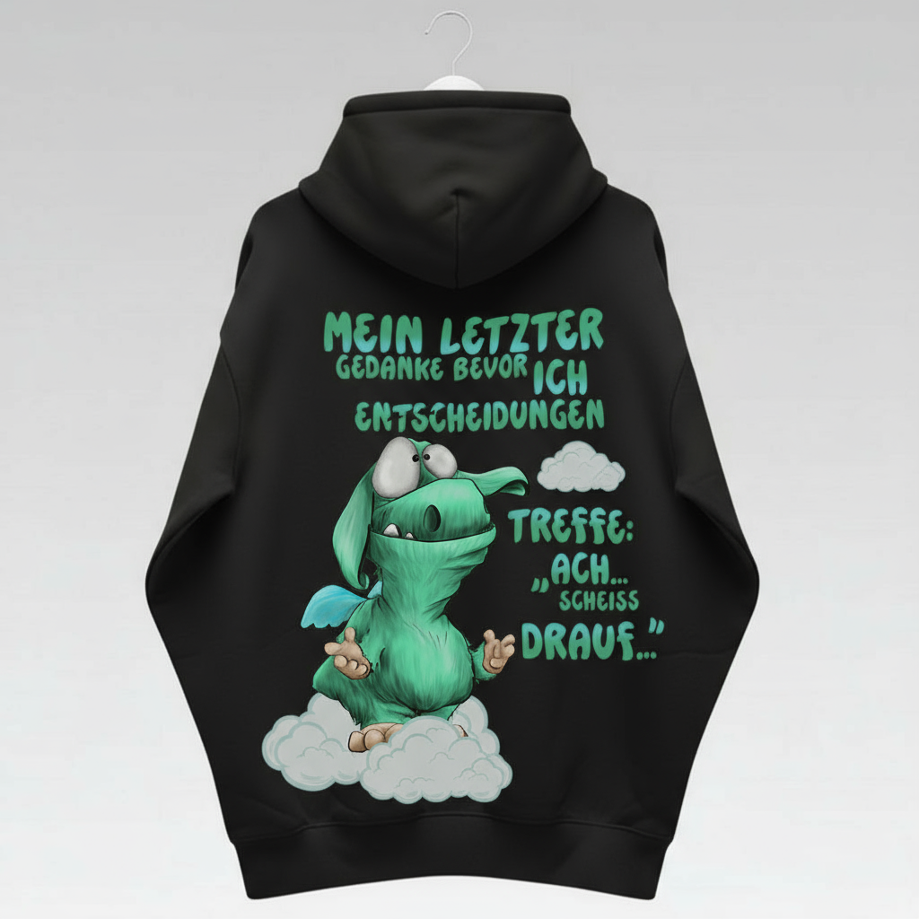 Unisex Hoodie XXL Druck Kruegerhausdesign Monster, Schwarz, Motivwahl