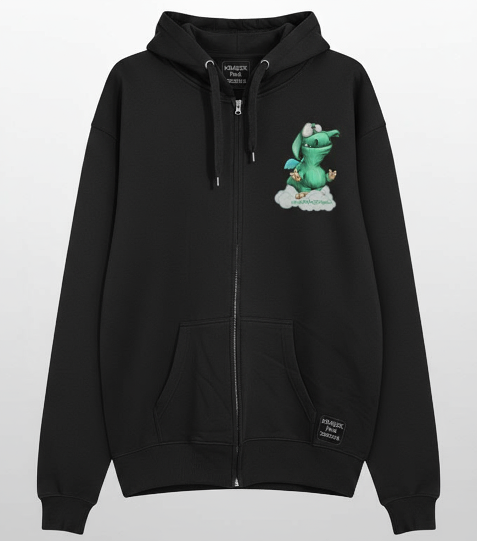 Unisex Hoodie Jacke – Schwarz | personalisierter Druck