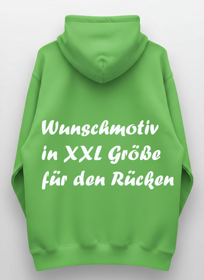 Unisex Hoodie XXL Druck Kruegerhausdesign Monster, lime green, Motivwahl