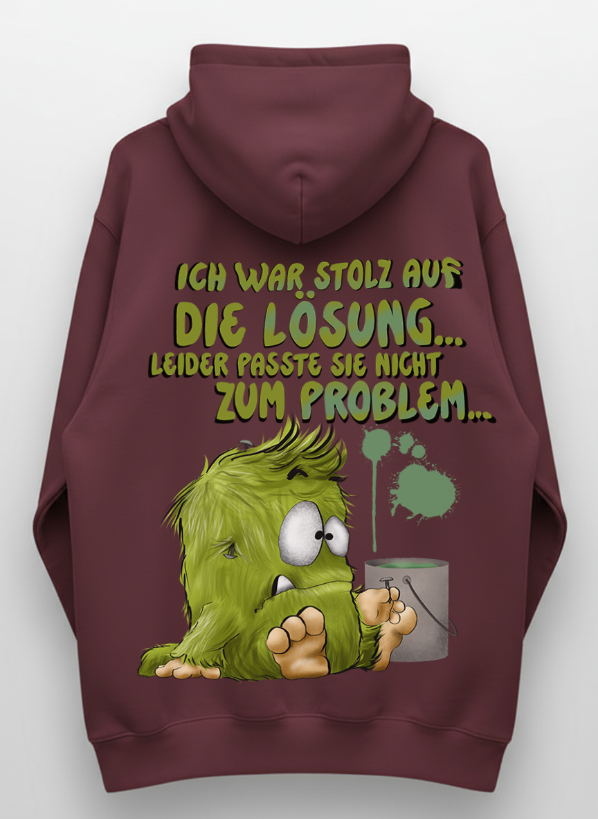 Unisex Hoodie XXL Druck Kruegerhausdesign Monster, Burgund, Motivwahl