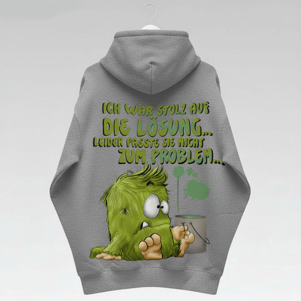 Unisex Hoodie Jacke – grau meliert | personalisierter Druck