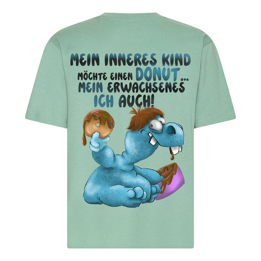 „Mein inneres Kind möchte einen Donut“ – Lustiges Donut Shirt mit Monster Motiv & Sarkasmus