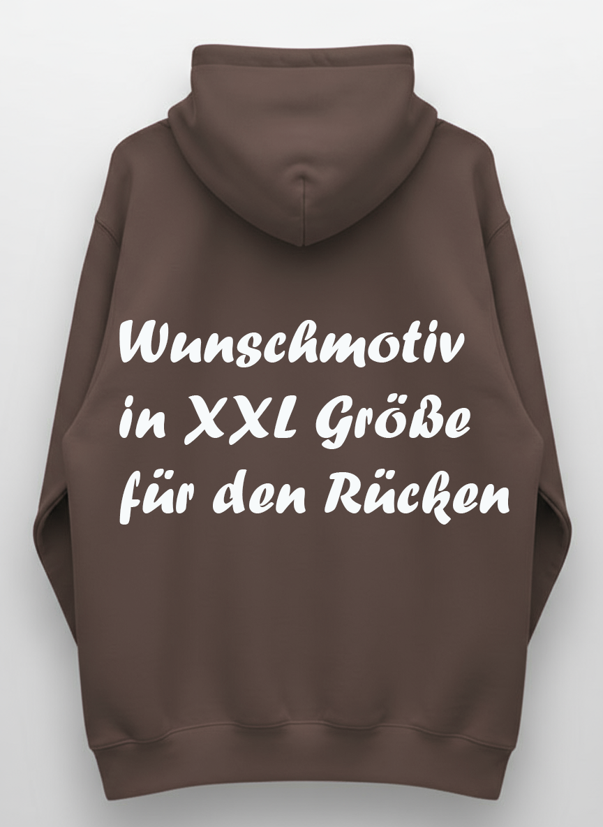 Unisex Hoodie XXL Druck Kruegerhausdesign Monster Gr. XXL Mocha, Motivwahl