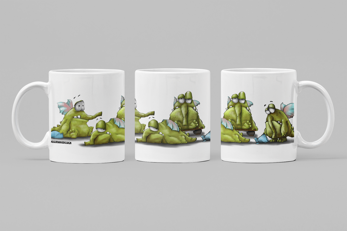 Rüsselbert Monster Tasse – Lustige Sarkasmus Kaffeetasse mit Chaos-Monster