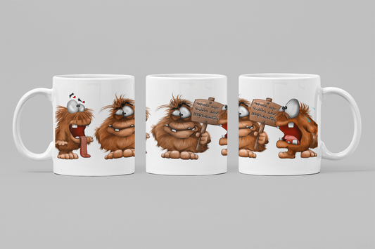 Hugo das Pechvogelmonster – Handgemachte Monster Tasse mit Orca Coating