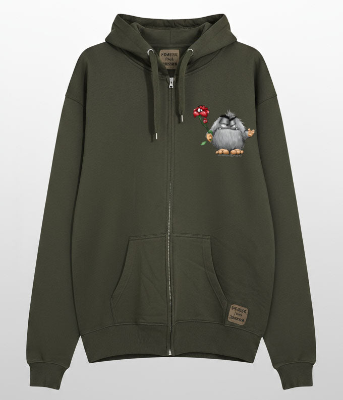 Monster Jacke Olive Green Gr. L | Wunschmotiv frei wählbar | FINAL SALE