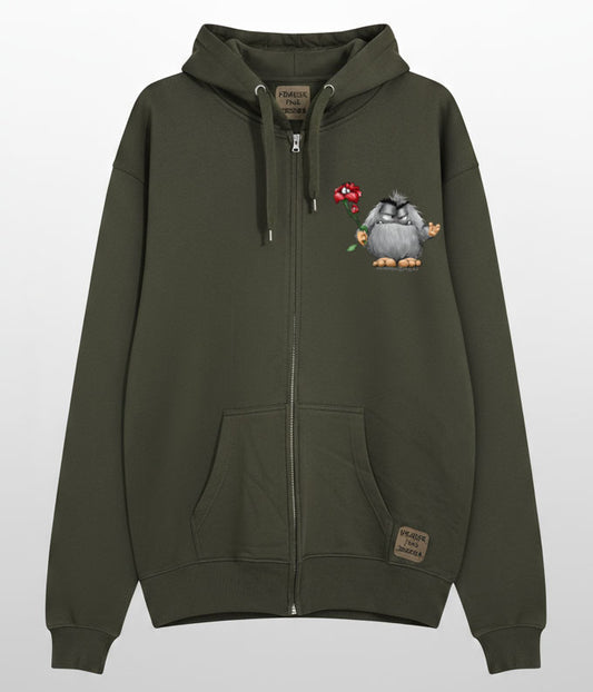 Monster Jacke Olive Green Gr. L | Wunschmotiv frei wählbar | FINAL SALE