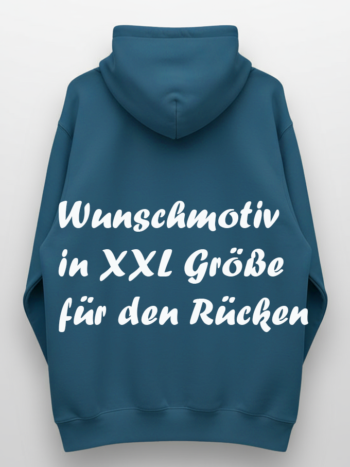 Monster Hoodie Petrol Gr. S | Wunschmotiv | FINAL SALE