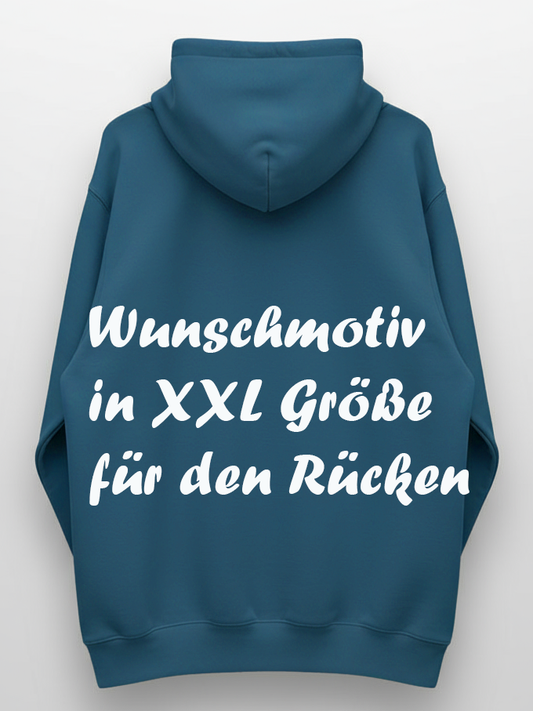 Monster Hoodie Petrol Gr. S | Wunschmotiv | FINAL SALE