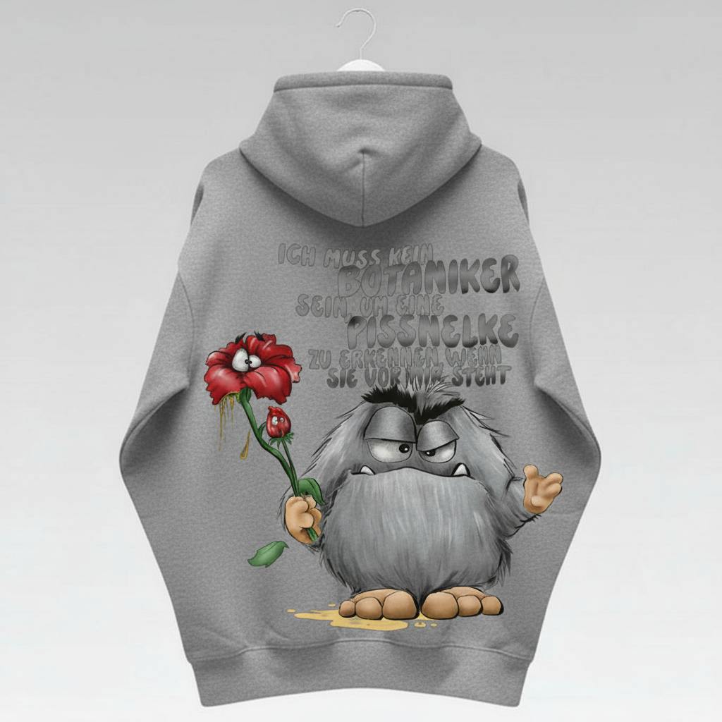 Unisex Hoodie Jacke – grau meliert | personalisierter Druck