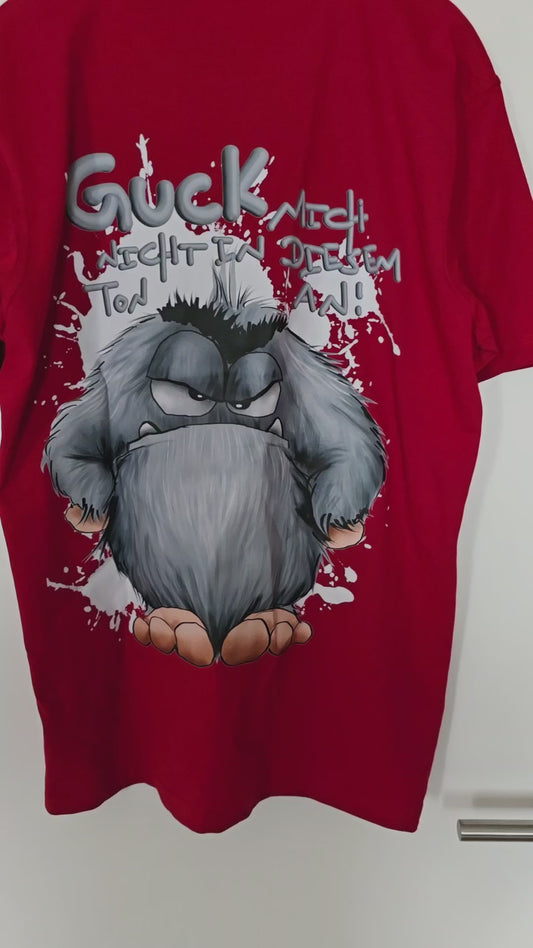 XXL Druck Tshirt  in kaminrot Gr. XL Gruck mich nicht in diesem Ton an!
