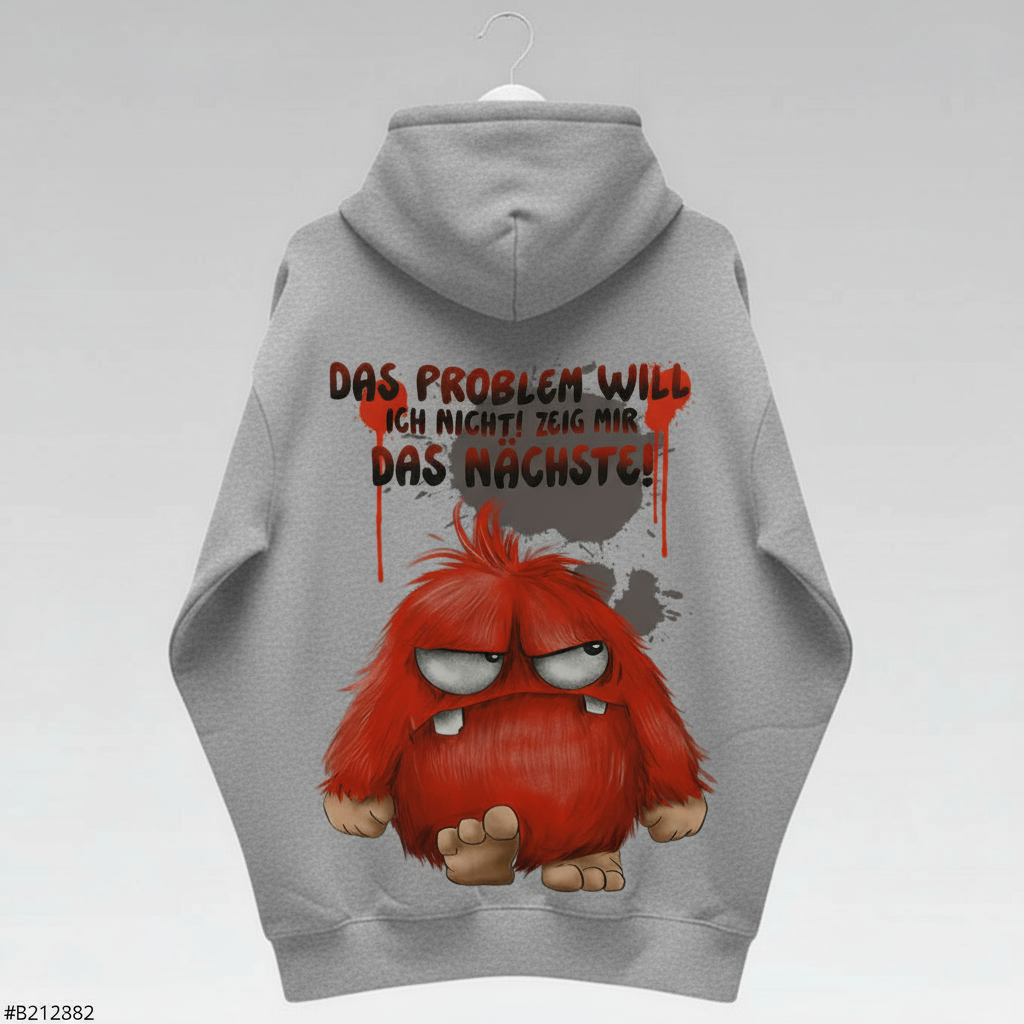 Unisex Hoodie Jacke – grau meliert | personalisierter Druck