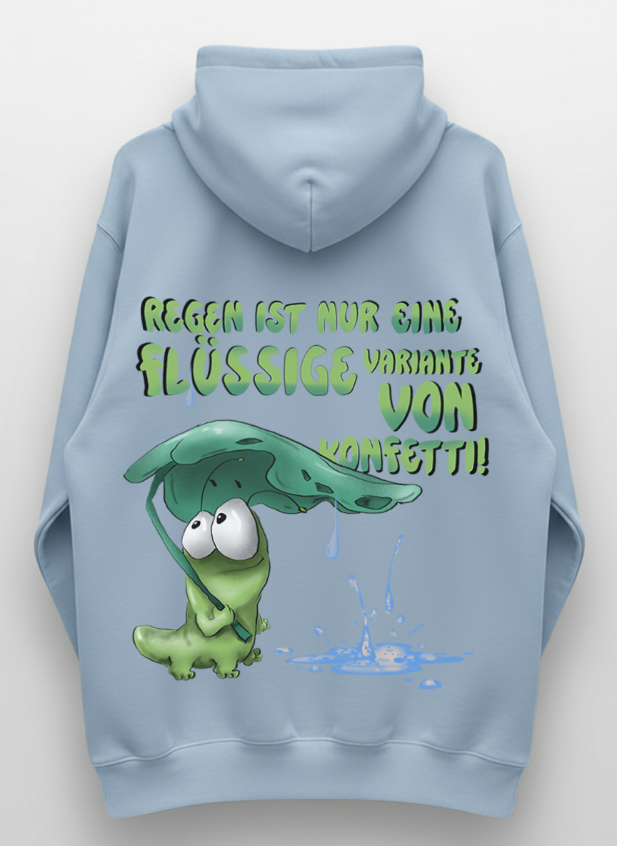 Unisex Hoodie XXL Druck Kruegerhausdesign Monster, hellblau, Motivwahl