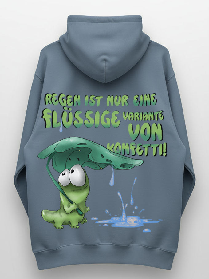 Unisex Hoodie XXL Druck Kruegerhausdesign Monster, denim, jeansblau, Motivwahl