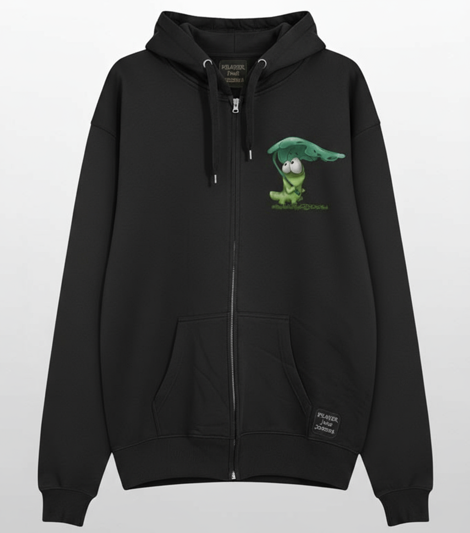 Unisex Hoodie Jacke – Schwarz | personalisierter Druck