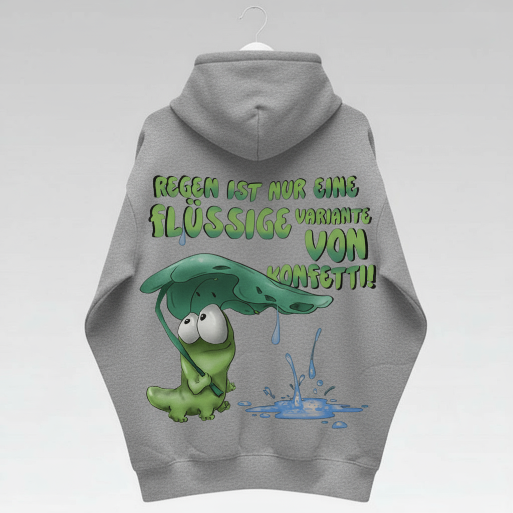 Unisex Hoodie Jacke – grau meliert | personalisierter Druck