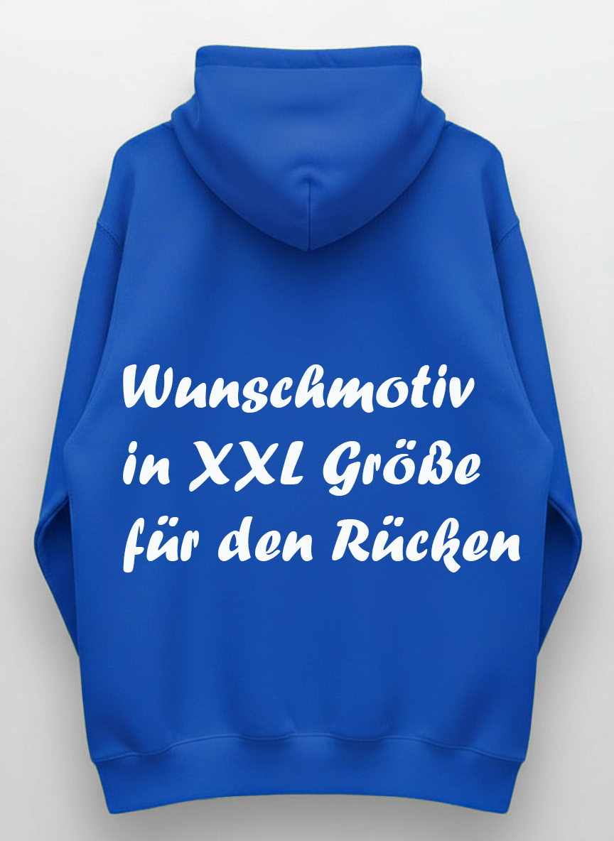 Monster Hoodie Royal Blau Gr. M | Wunschmotiv | FINAL SALE
