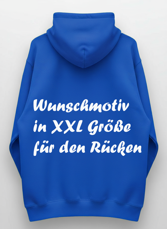 Monster Hoodie Royal Blau Gr. M | Wunschmotiv | FINAL SALE