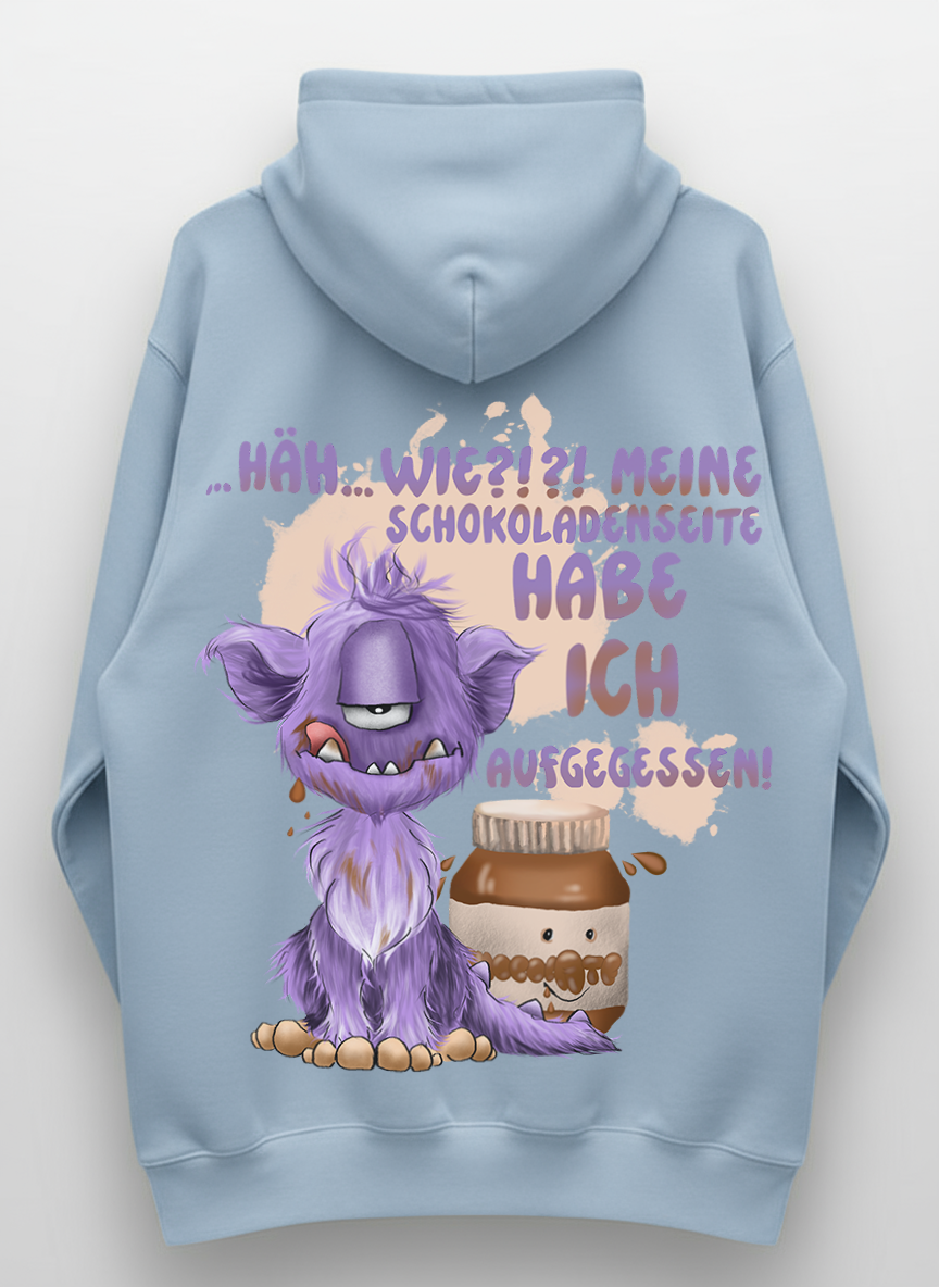 Unisex Hoodie XXL Druck Kruegerhausdesign Monster, hellblau, Motivwahl