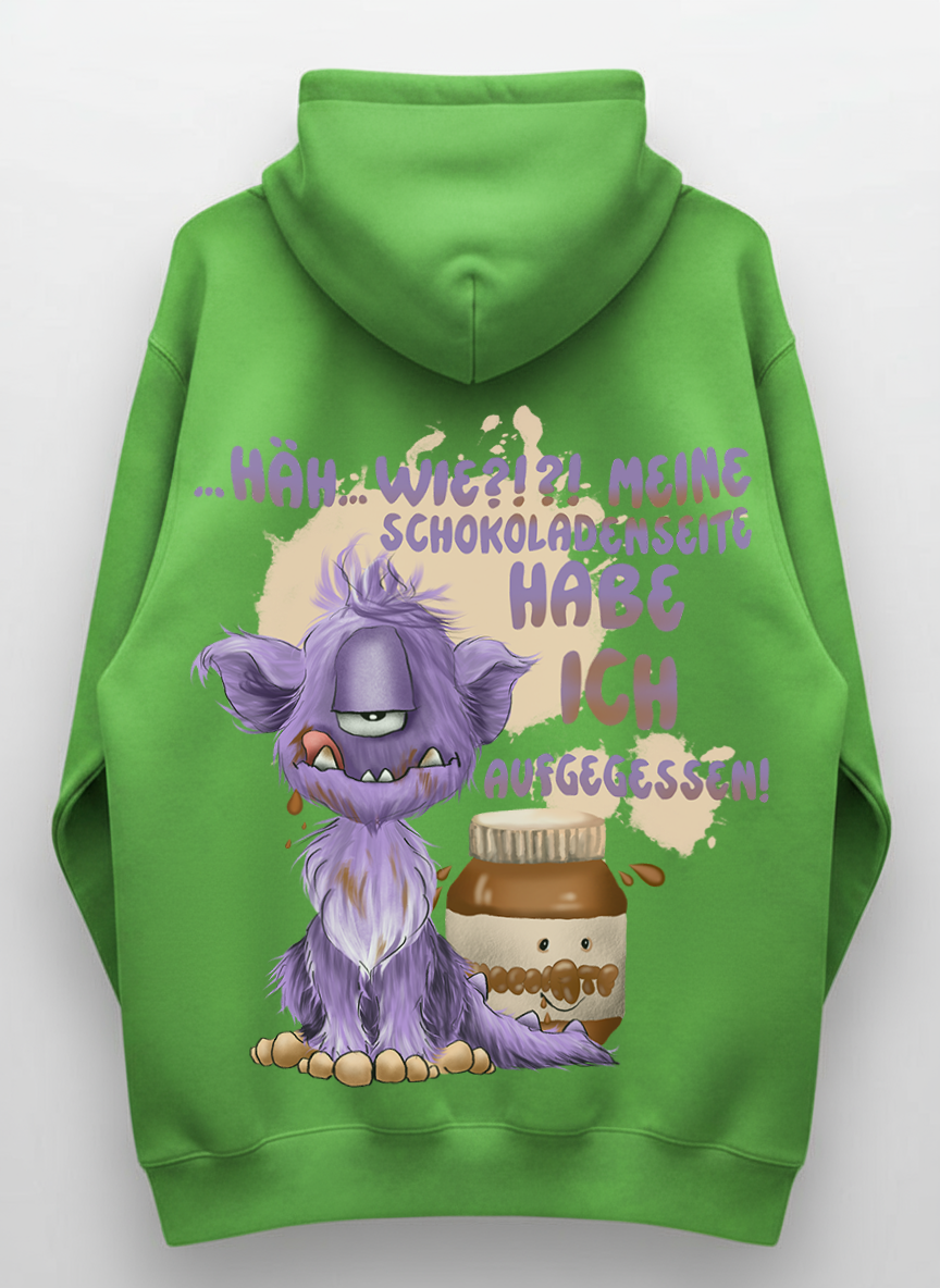 Unisex Hoodie XXL Druck Kruegerhausdesign Monster, lime green, Motivwahl