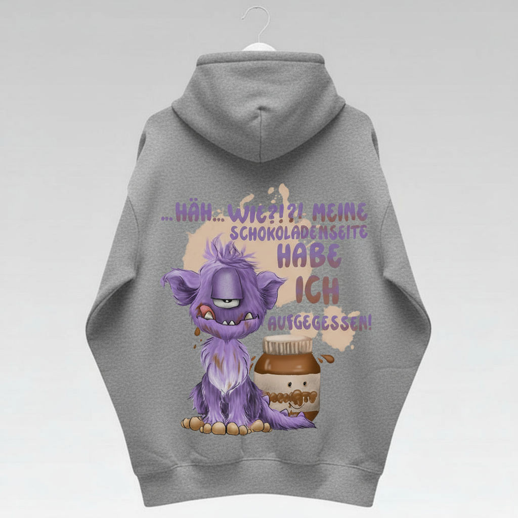 Unisex Hoodie Jacke – grau meliert | personalisierter Druck