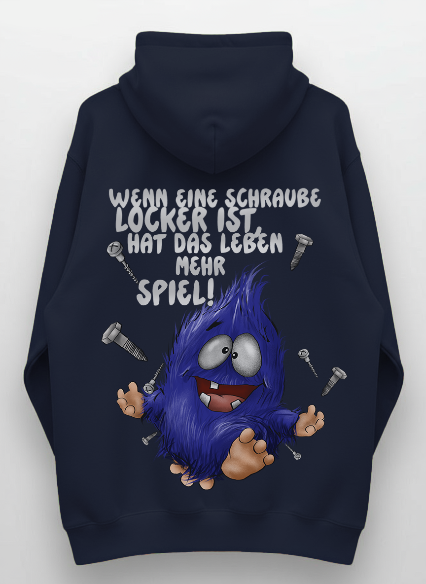 Monster Hoodie Navy Blau Gr. L | Wunschmotiv frei wählbar | FINAL SALE