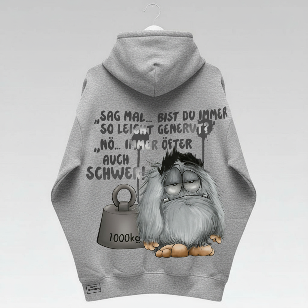 Unisex Hoodie Jacke – grau meliert | personalisierter Druck