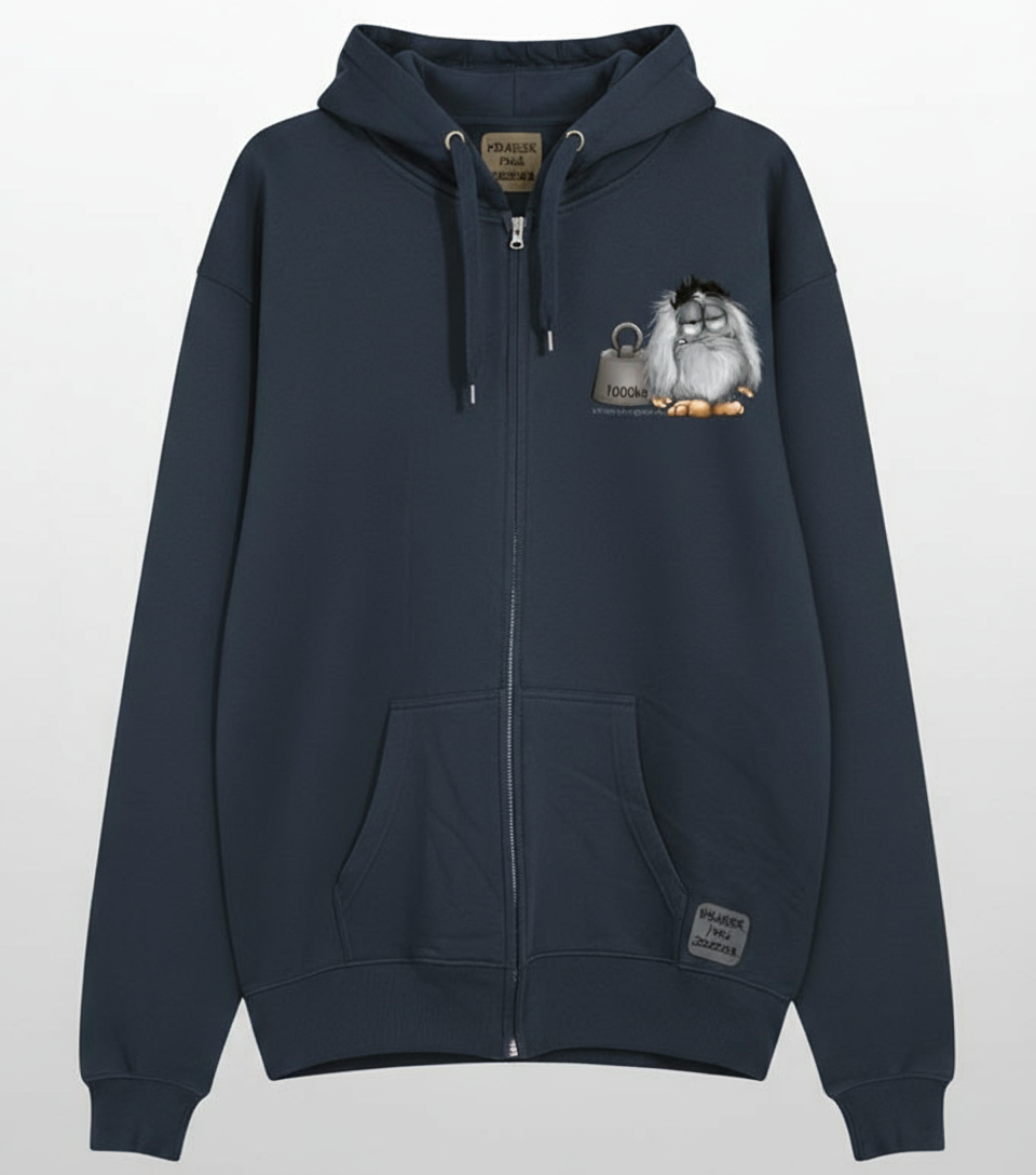 Unisex Hoodie Jacke – Navy Blue | personalisierter Druck