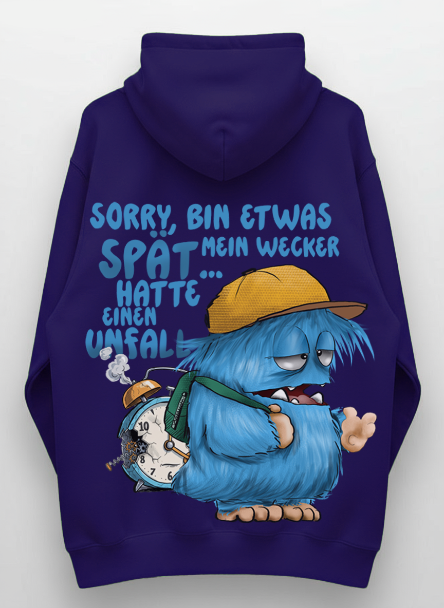 Unisex Hoodie XXL Druck Kruegerhausdesign Monster, lila, Motivwahl