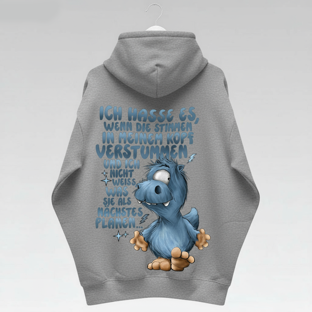 Unisex Hoodie Jacke – grau meliert | personalisierter Druck