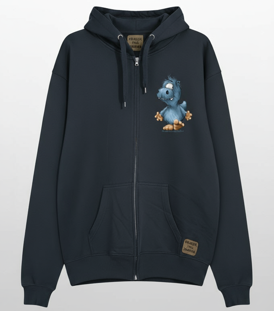 Unisex Hoodie Jacke – Navy Blue | personalisierter Druck