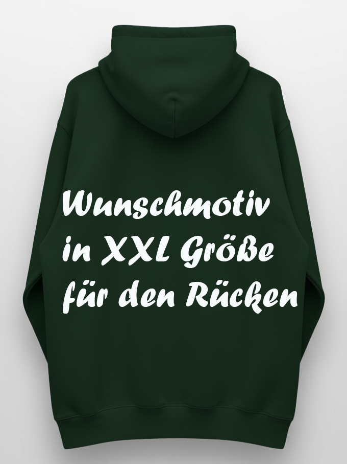 Unisex Hoodie XXL Druck Kruegerhausdesign Monster, tannengrün, Motivwahl