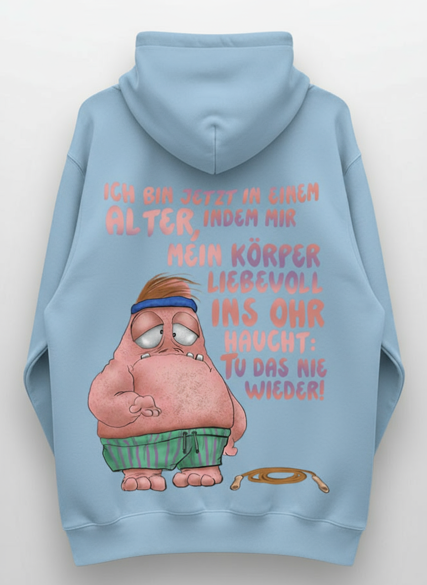 Unisex Hoodie XXL Druck Kruegerhausdesign Monster, hellblau, Motivwahl
