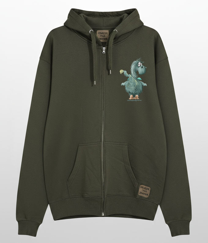 Monster Jacke Olive Green Gr. L | Wunschmotiv frei wählbar | FINAL SALE
