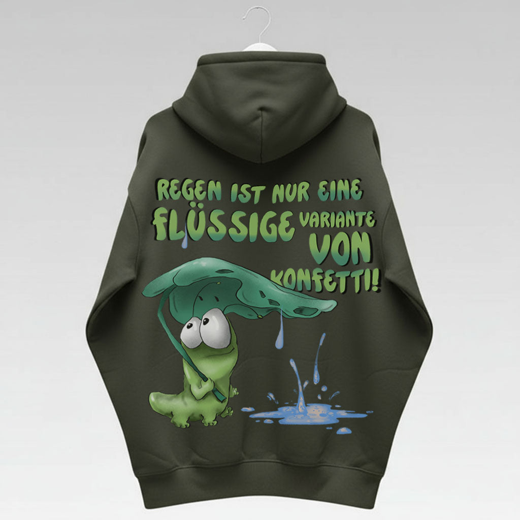 Unisex Hoodie Jacke – Olive grün | personalisierter Druck