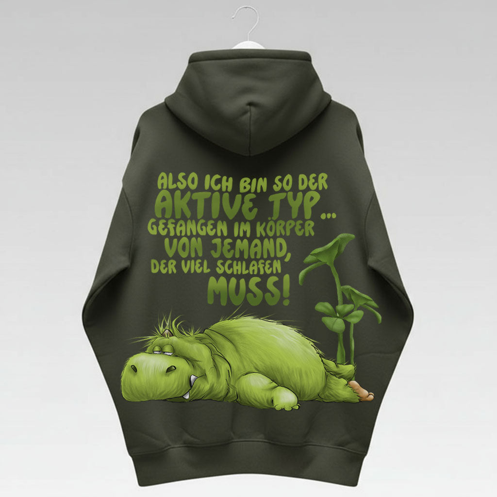 Unisex Hoodie Jacke – Olive grün | personalisierter Druck