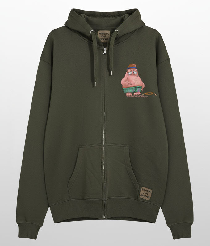 Monster Jacke Olive Green Gr. L | Wunschmotiv frei wählbar | FINAL SALE