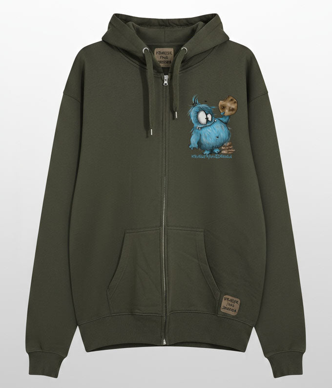 Monster Jacke Olive Green Gr. L | Wunschmotiv frei wählbar | FINAL SALE