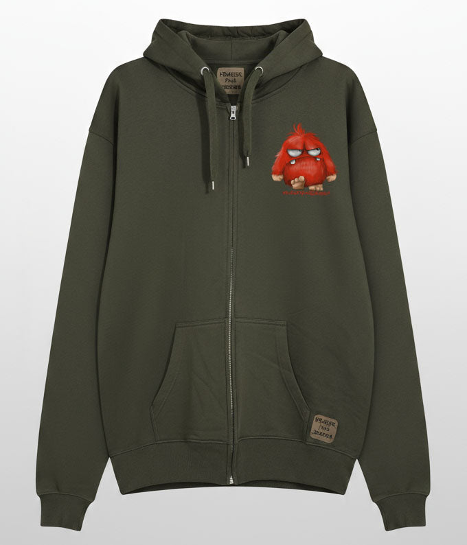 Monster Jacke Olive Green Gr. L | Wunschmotiv frei wählbar | FINAL SALE