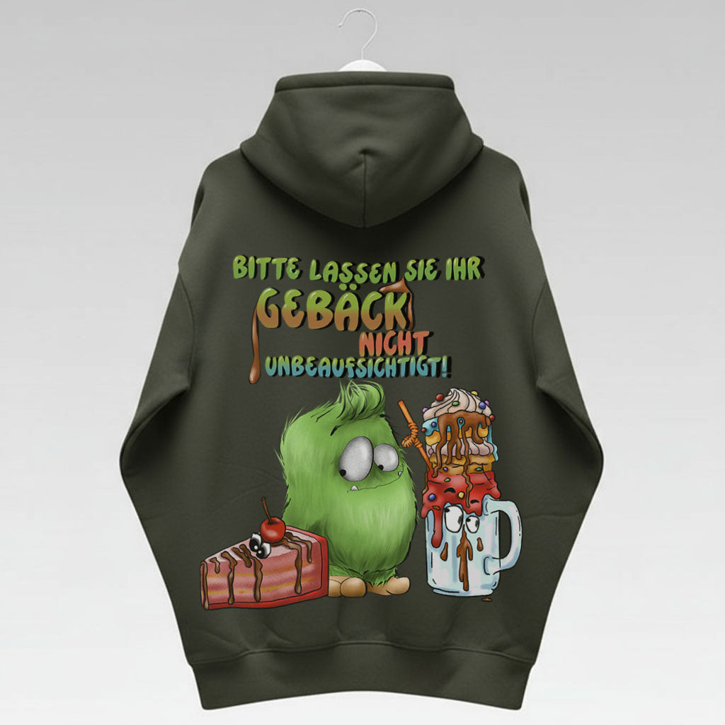 Unisex Hoodie Jacke – Olive grün | personalisierter Druck