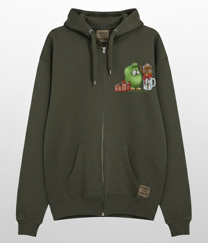 Monster Jacke Olive Green Gr. L | Wunschmotiv frei wählbar | FINAL SALE