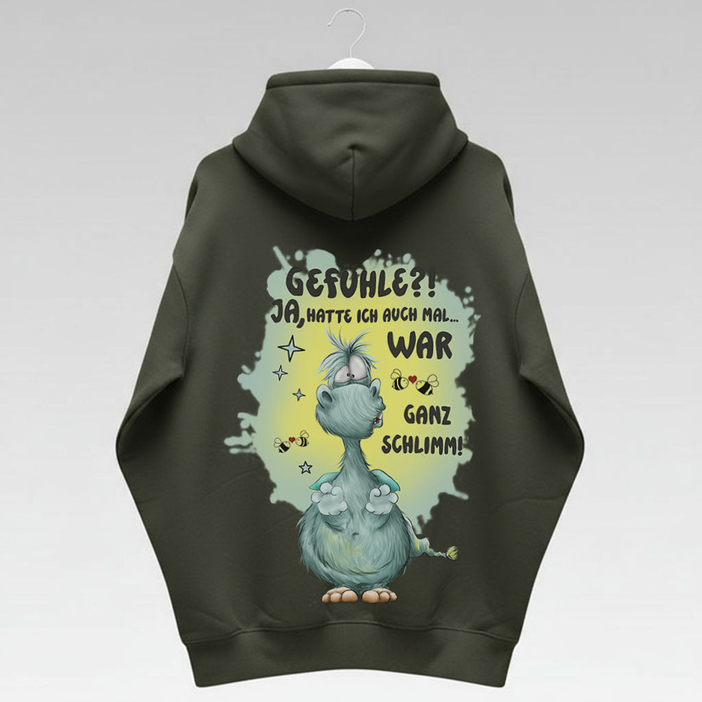 Unisex Hoodie Jacke – Olive grün | personalisierter Druck