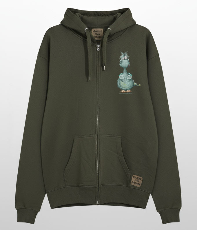 Monster Jacke Olive Green Gr. L | Wunschmotiv frei wählbar | FINAL SALE