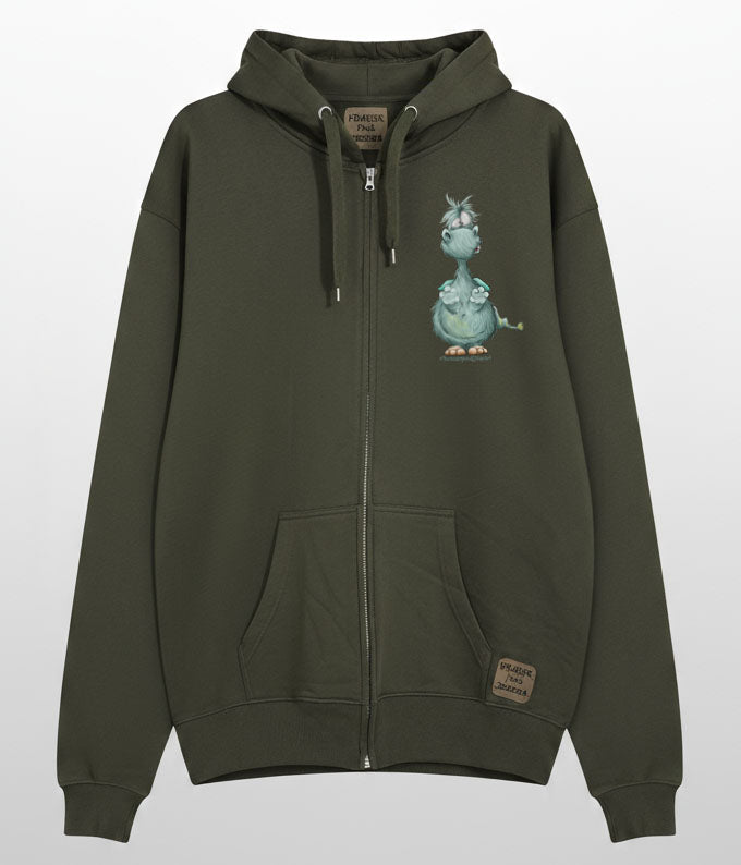 Monster Jacke Olive Green Gr. L | Wunschmotiv frei wählbar | FINAL SALE