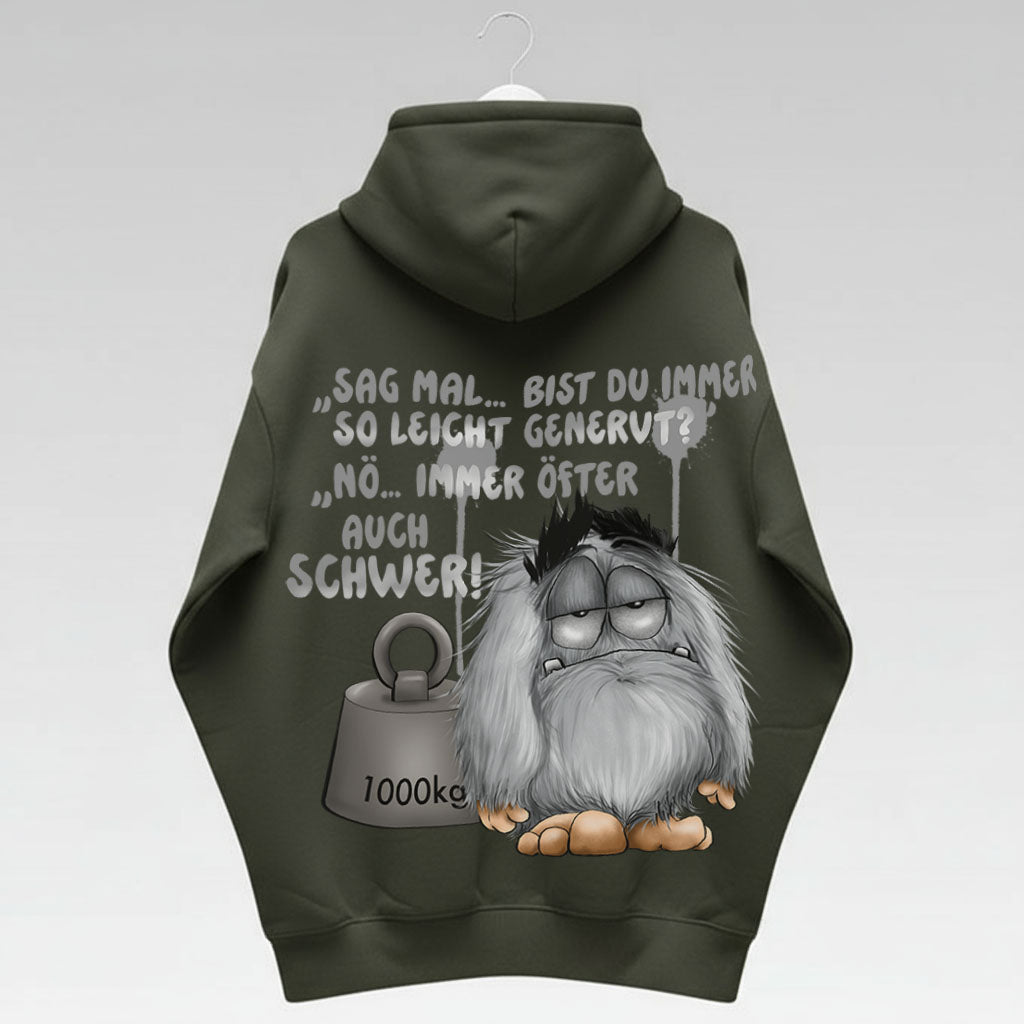 Unisex Hoodie Jacke – Olive grün | personalisierter Druck