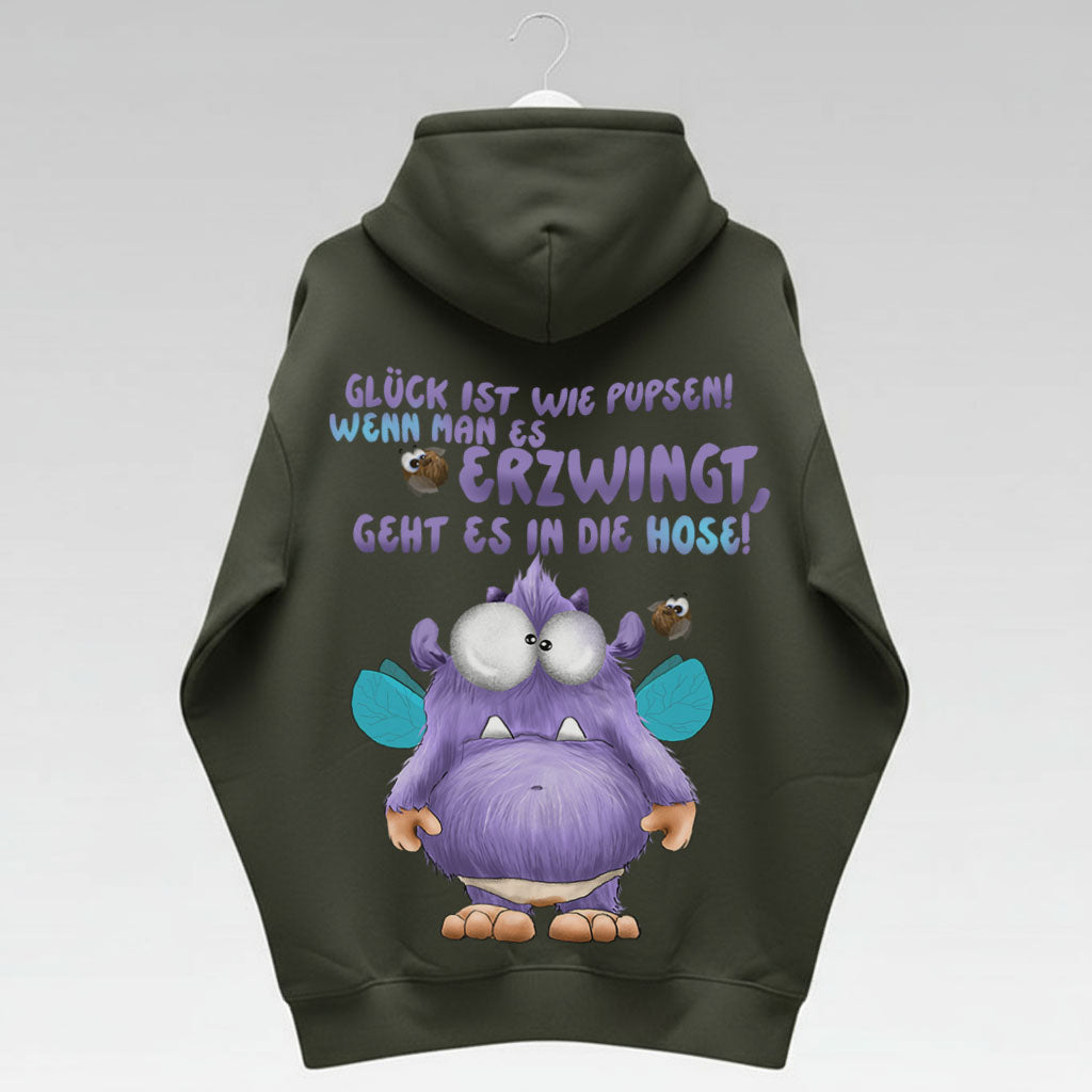 Unisex Hoodie Jacke – Olive grün | personalisierter Druck