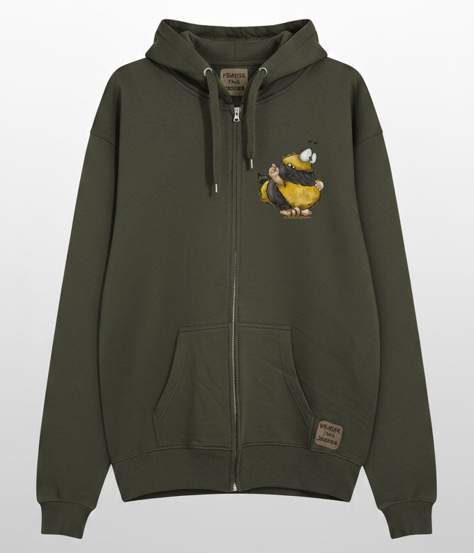 Monster Jacke Olive Green Gr. L | Wunschmotiv frei wählbar | FINAL SALE