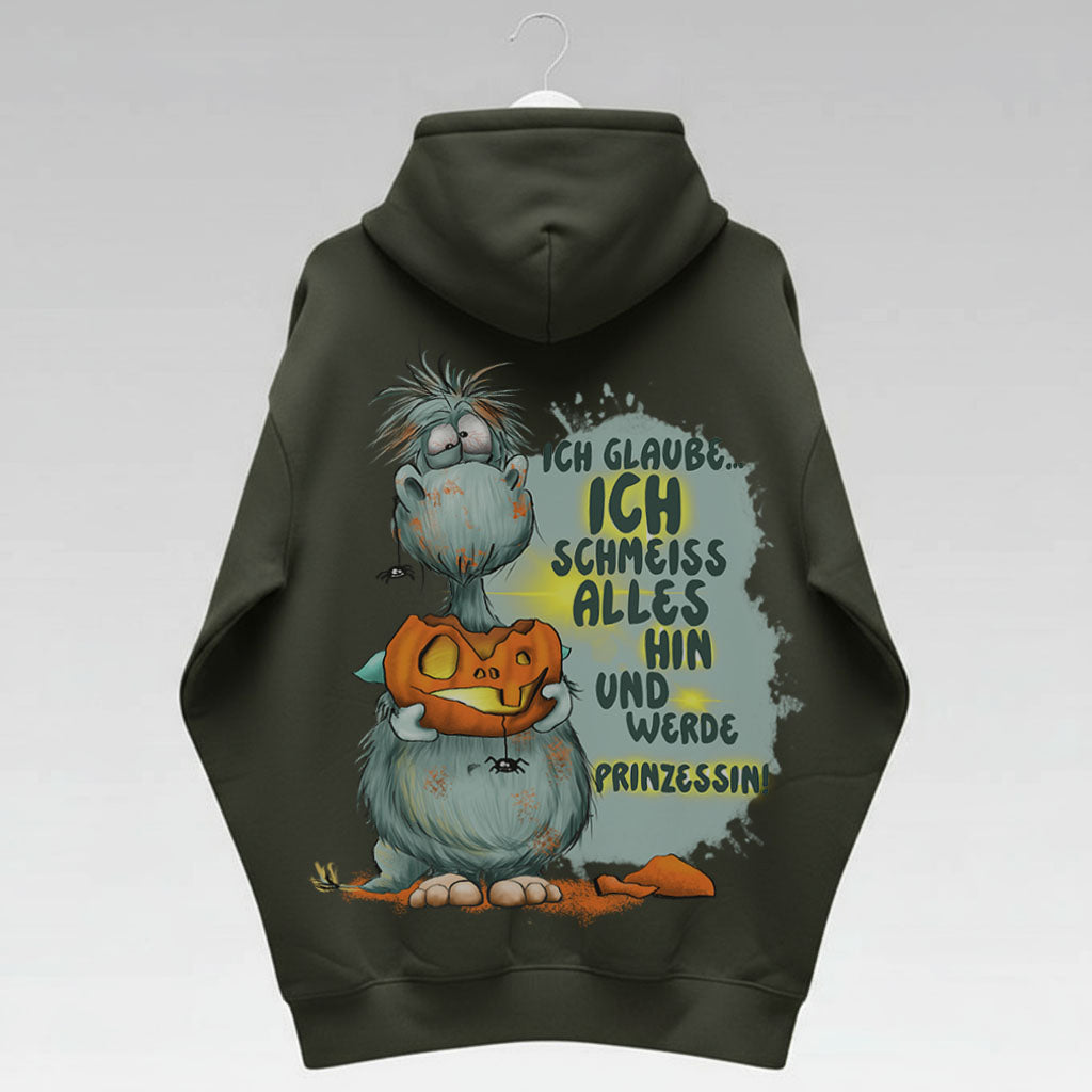 Unisex Hoodie Jacke – Olive grün | personalisierter Druck