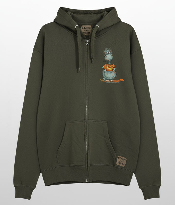 Monster Jacke Olive Green Gr. L | Wunschmotiv frei wählbar | FINAL SALE