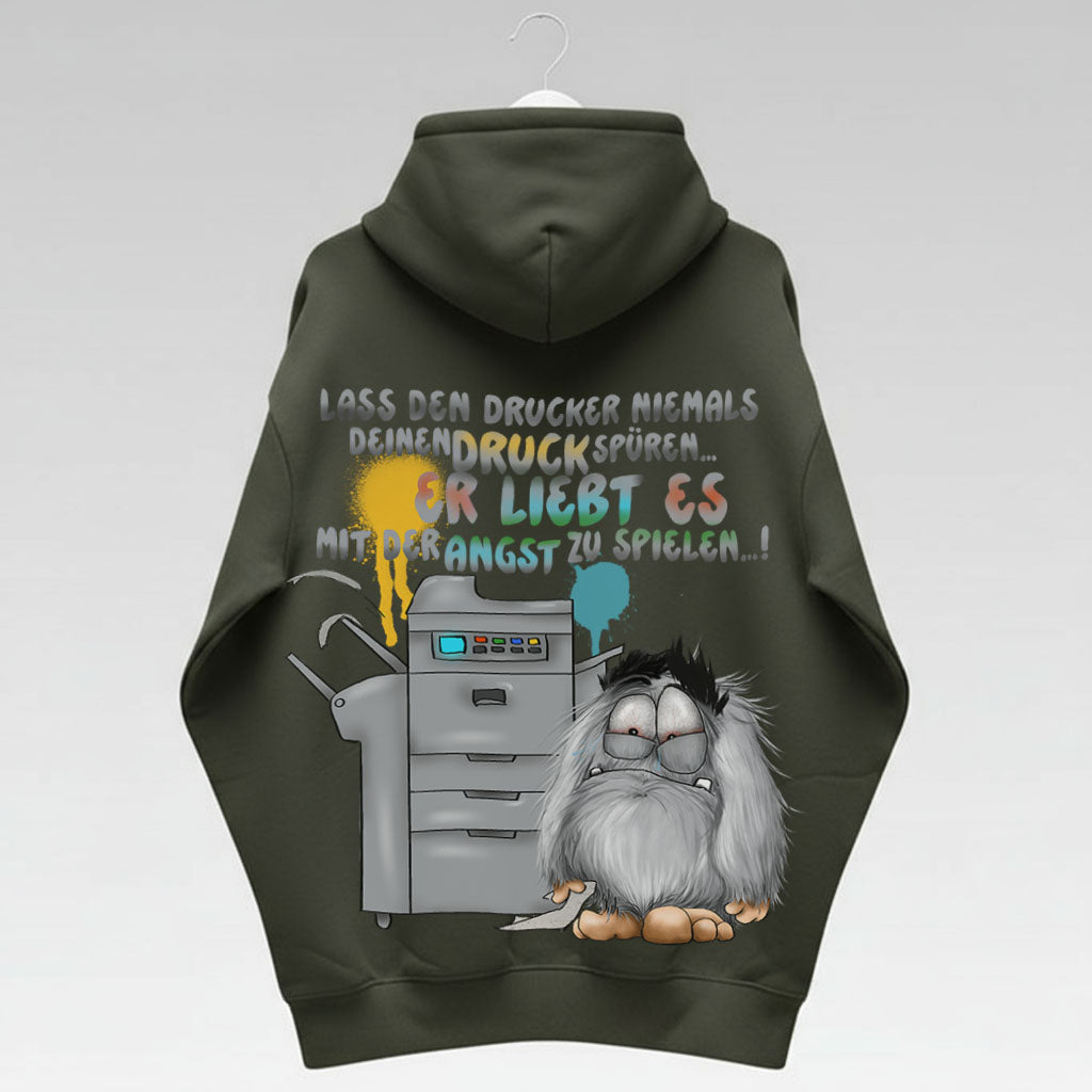 Unisex Hoodie Jacke – Olive grün | personalisierter Druck